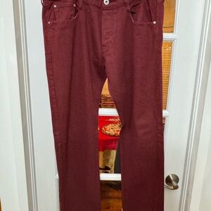 Guess Men's Slim Jeans in Burgundy